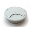 60mm Grey PC Computer Desk Plastic Grommet Table Cable Tidy