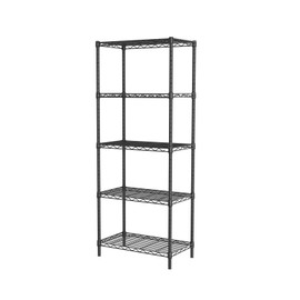 SINGAYE 5 Shelves Wire Shelf Storage Shelves Adjustable Storage Shelving Metal Shelves Unit for Laundry Bathroom Kitchen Office Pantry Room,21.26”W x 11.41”D x 59”H (Black)