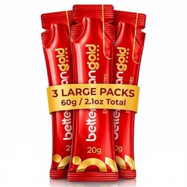 Better than Gold Honey Packets for Men - Herbal Blend – 3 Sachets – 20g Each – Premium Honey Mix with Botanical Extracts - Natural Energy Vitality & Stamina Support - No Spill Sachet