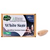 Bless-International White-Sage-100%-Natural-Incense-Backflow-Cones-for-Waterfall Handmade-Organic-Chemicals-Free for-Purification-Relaxation-Positivity-Meditation The-Best-scents-60-Count