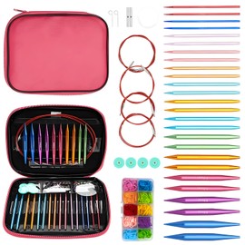 13 Pairs Interchangeable Circular Knitting Needle Set
