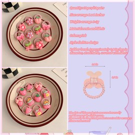 Zpoogekd 20 Pcs Mix Style Handmade Small Dog Hair Bows with Rubber Bands Cute Puppy Bowknot Grooming Accessories for Small Size Dogs Girl,Yorkie,Shih Tzu,Maltese - Light Pink Flower Bow Dog Cat