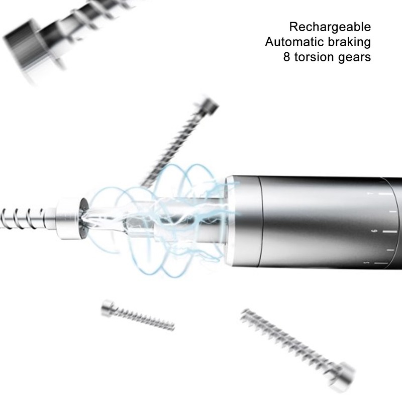Electric Screwdriver Set with 24 Drill Bits Automatic Brake 8