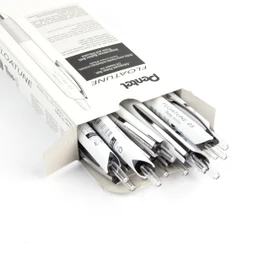 Pentel Floatune, Retractable Advanced Rollerball Pen, 0.3mm Tip, Black Ink, Box of 12