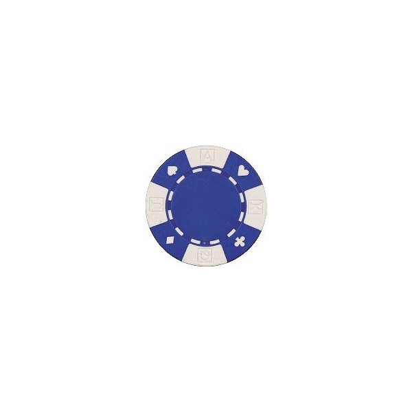 Da Vinci 50 Clay Composite Card Suited 11.5-Gram Poker Chips (Blue)