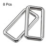 sourcing map Metal Rectangle Ring Buckles 38x15mm for Bags Belts