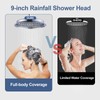 Drettyer Rain Shower Head,9" Vintage Shower Heads with Extension Curved