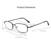 EYE ZOOM 3 Pack Extra Wide Rectangular Metal Reading Glasses