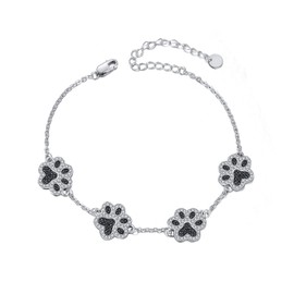 Sunflower Sterling Silver Bracelets Cardinal Paw Prints Evil Eye Gifts for Women Girls, Sterling Silver, Not specified