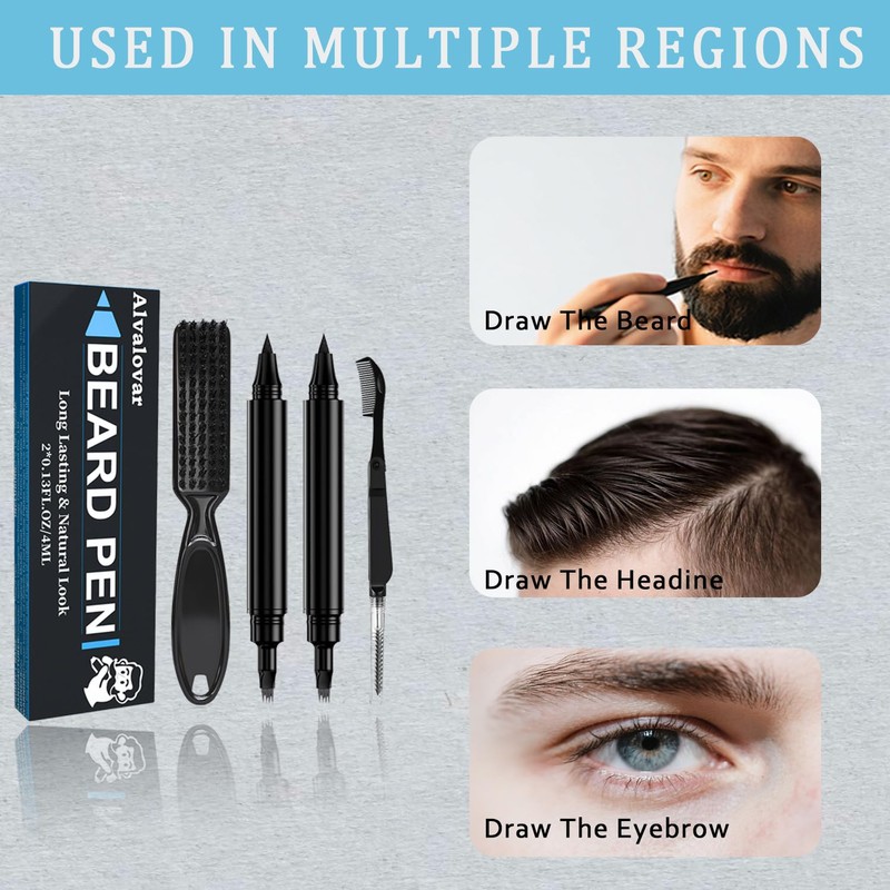 2 pack Beard Pen- Beard Pencil Filler For Men -