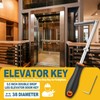 5.5 Inch Double Drop Leg Elevator Door Key 3/8 Diameter