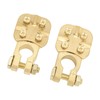 2Pcs Brass Battery Terminal Connector Car Top Post Clamp Set