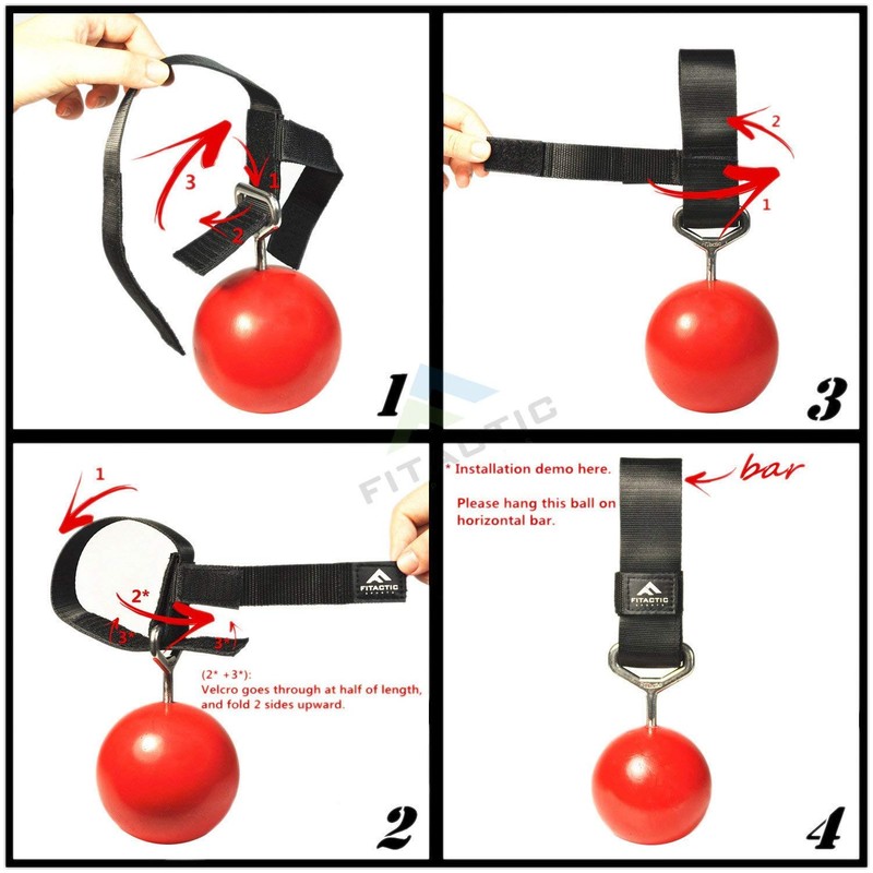 FITactic 3.5 Inches Groove Rock Climbing Solid Training Cannonball Bomb