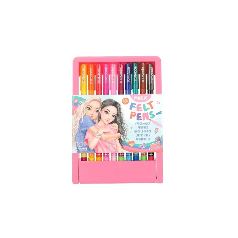 Depesche TOPModel 13334 Magic Fibre Tip Pen Set, 10 Double