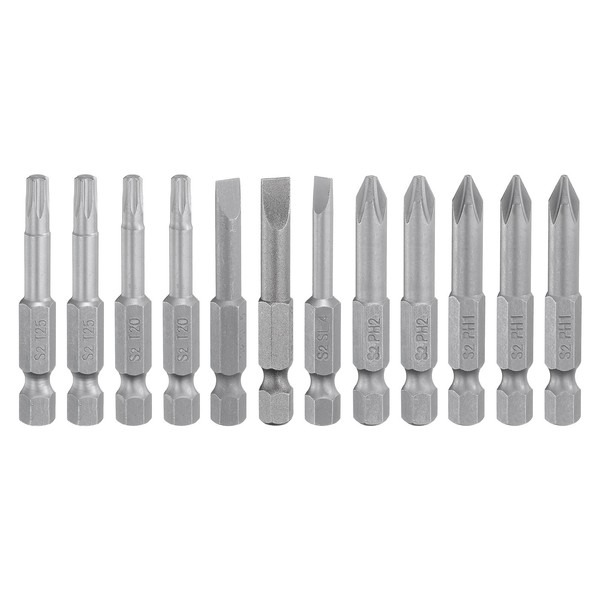 HARFINGTON 12pcs Screwdriver Bit Set SL3/4/5/6 PH1(6.0) PH2(6.0) T20/T25 S2