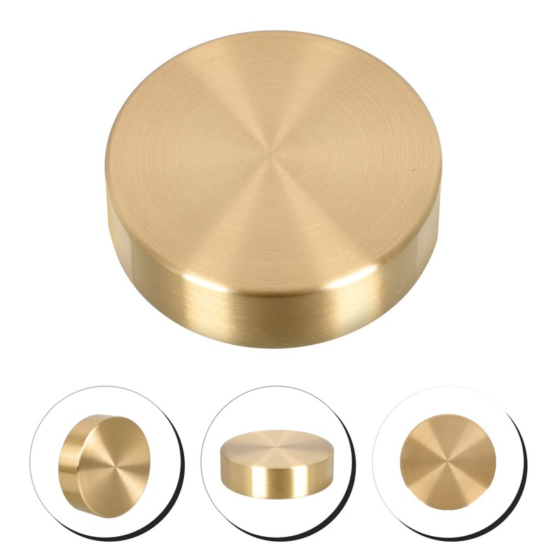 Housoutil Brass Paperweight Brass Round Block Metal Paperweight Calligraphy Painting