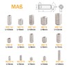 Vigrue 300 Pieces M2.5 M3 M4 M5 M6 M8 Stainless
