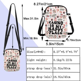 ENSIANTH Casino Player Crossbody Bag Casino Gambler Gift Poker Player Messenger Bag Gambling Lover-777 Slot Machine Gift (Casino CB)