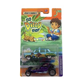 Matchbox Go Diego Go! Matchbox Easter Rides 2 Pack ~ Dune Buggy and Checker Cab
