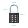 PATIKIL 8 Digit Button Combination Padlock, 3 Pack 4 Position
