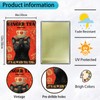 Funny Black Cat Tin Sign Ginger Tea It'S Always Tea