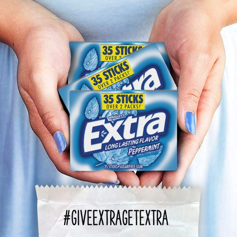 WRIGLEYS EXTRA PEPPERMINT CHEWING GUM SUGAR FREE STICK RP 35