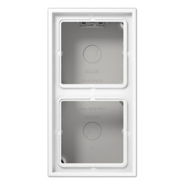 Jung LS58 2AWW Surface-Mounted Socket Cover with Frame for 2 Sockets
