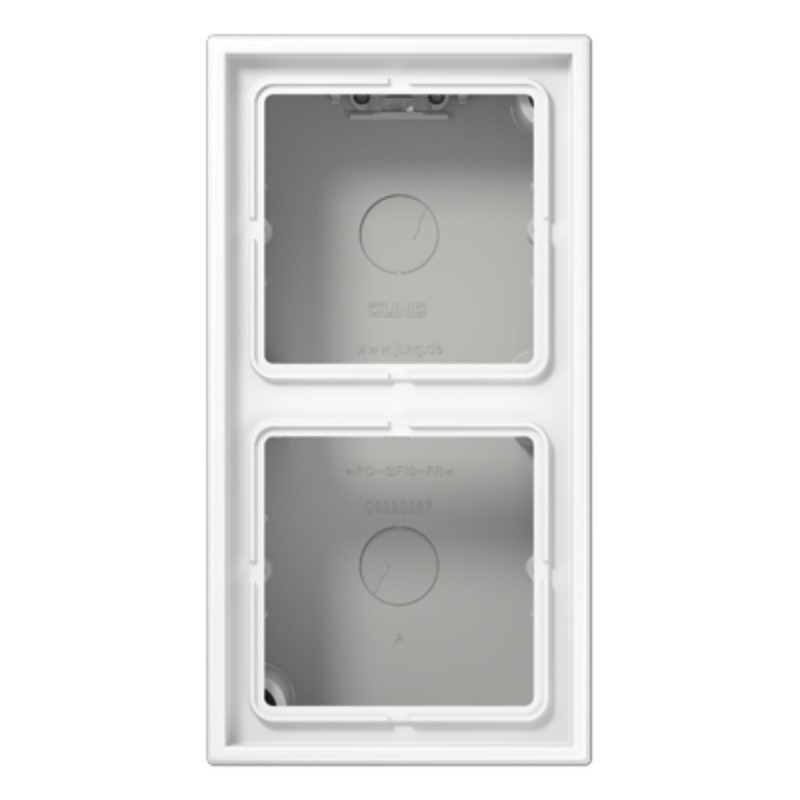 Jung LS58 2AWW Surface-Mounted Socket Cover with Frame for 2