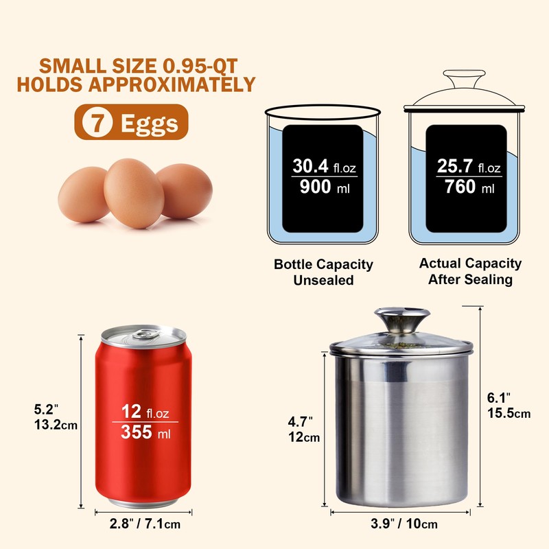 Cooks Standard Stainless Steel Food Jar Storage Canister Set Medium