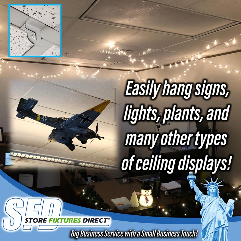 STORE FIXTURES DIRECT Extra Heavy Duty White Aluminum Drop Ceiling