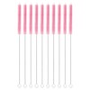 uxcell 10Pcs Drinking Straw Cleaning Brushes, 10" x 2/8" Nylon