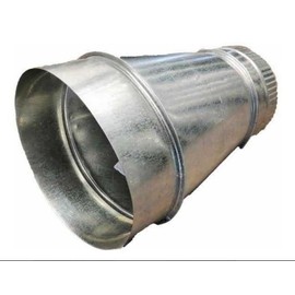 Reducción Concéntrica De 6 A 4 Pulgadas de Diámetro Para Conexión De Ducto Circular Para Aire En Lamina Galvanizada Calibre 26, Reductor de Conductos Redondo HVAC