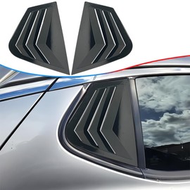 MUXEE Window Louver 2Pcs Side Vent Window Louvers for Kia Optima 2011 2012 2013 2014 2015, ABS Print Sport Window Decorative Covers, Exterior Trim Accessories - Bright Black
