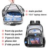 O-TBOST Clear Backpack for Women Transparent Heavy Duty Bookbag 15.6"