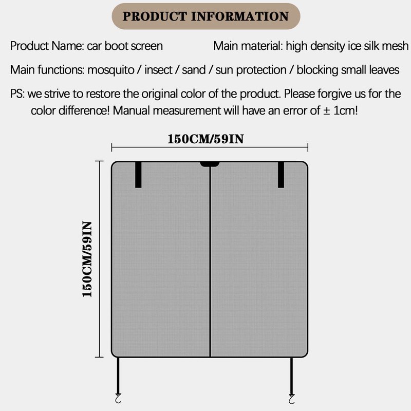 KMFCDAE Car SUV Tailgate Screen Tail Gate Rear Windshield Sunshade