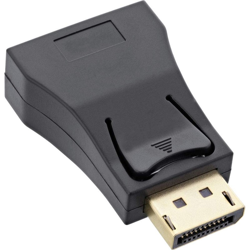 InLine® DisplayPort Converter, DisplayPort Male to VGA Female, FullHD/60Hz, Black/Gold