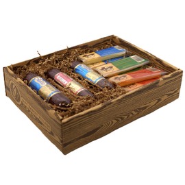Gift Basket Village Classic Meat and Cheddar Cheese Gift Box - Gourmet Birthday Gifts for Men, Charcuterie Boards, Premium Artisanal Selection for Meat Lovers, Ideal for Holiday & Corporate
