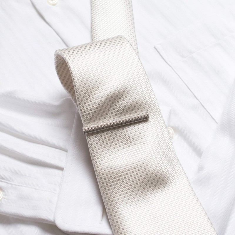 TAVARAT Tps-095 Men's Tie Clip, Made in Japan, Brass, Rolled