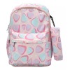Lluvia Mochila Figuras De Colores Estampada Rosa Primaria Ll23bjm082 Lluvia