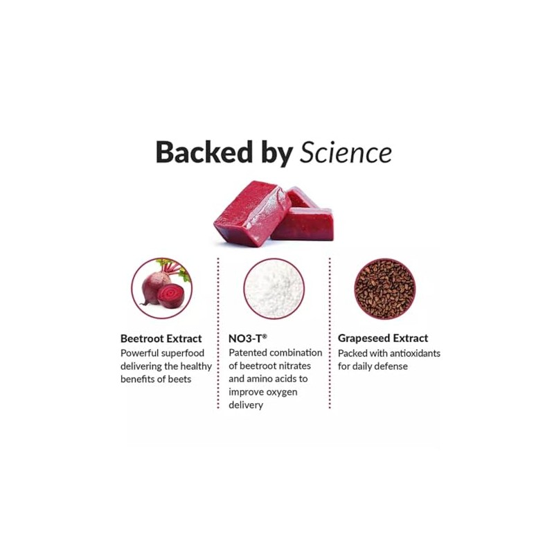 Bling Pire Factor Total Beets, Suplemento Energético Saludable, Masticables Blandos