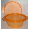 1 Tupperware Flat Out Orange 4 Cup Size Bowl with