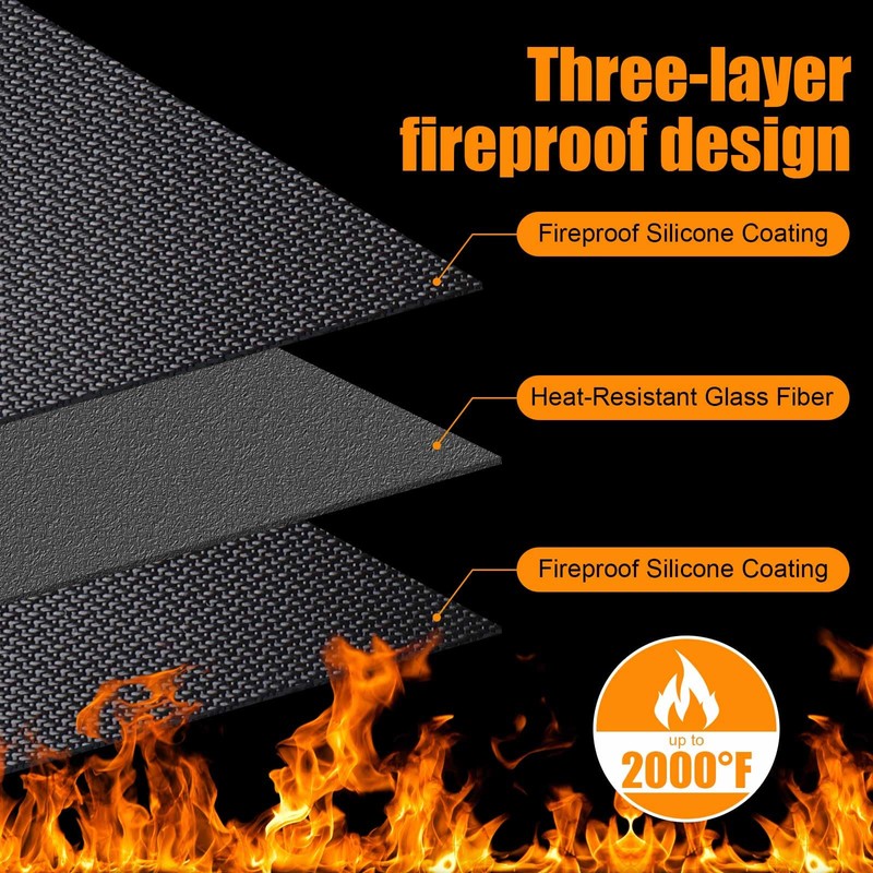 Thmins 100x51 Inches Extra Large Under Grill Mat for Outdoor