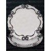 Bella Lux 4 Black Coquette Ribbon Bows on White Melamine
