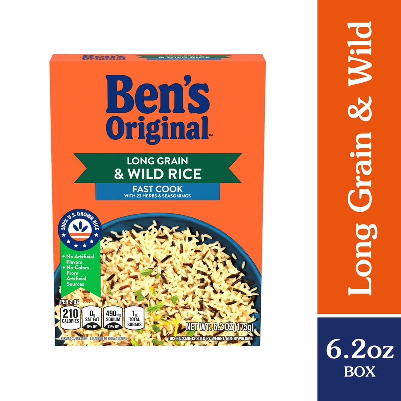 BEN'S ORIGINAL Long Grain Rice and Wild Rice, Fast Cook