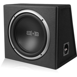 BELVA BPKG110v2 500W Single 10” Car Subwoofer with Ported Enclosure, Monoblock Amplifier, Wiring Kit and Remote Bass Knob