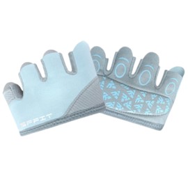 Gran Rover Fitness Gloves, Muscle Training, Callus Prevention, Gym Gloves, Training, Women's (Pastel Blue, M)