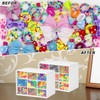 2Pcs Mini Plastic Drawer Organiser, Desk Storage Organizer with 9