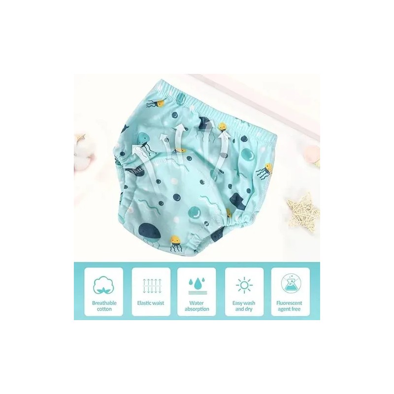 Pañales Ecológicos De Tela Para Bebé 4 Pañales 100 Algodón