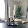 salipt Flameless White Taper Candles Flickering with Timer and 10-Key