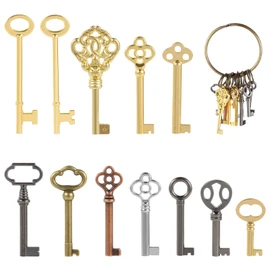 12PCS Hollow Barrel Skeleton Key, Universal Skeleton Key, Generic Skeleton Key for Vintage Furniture and Locks